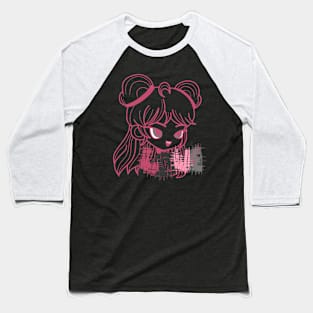 Pink girl with black love Baseball T-Shirt